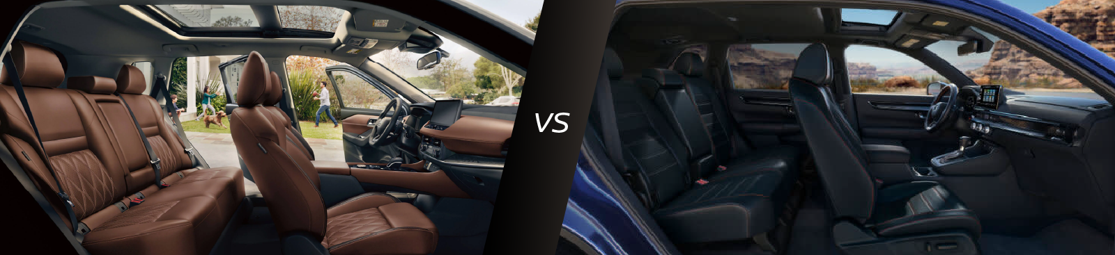 Nissan Rogue vs Honda CRV Interior Side View